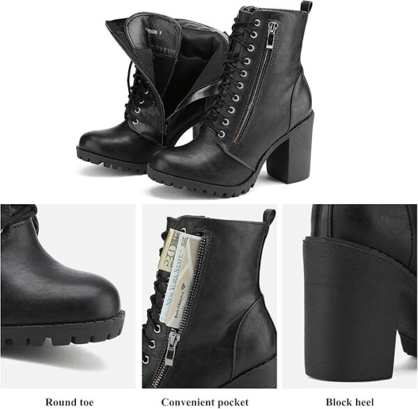 DREAM PAIRS Bottines à talon épais pour femme – Image 16