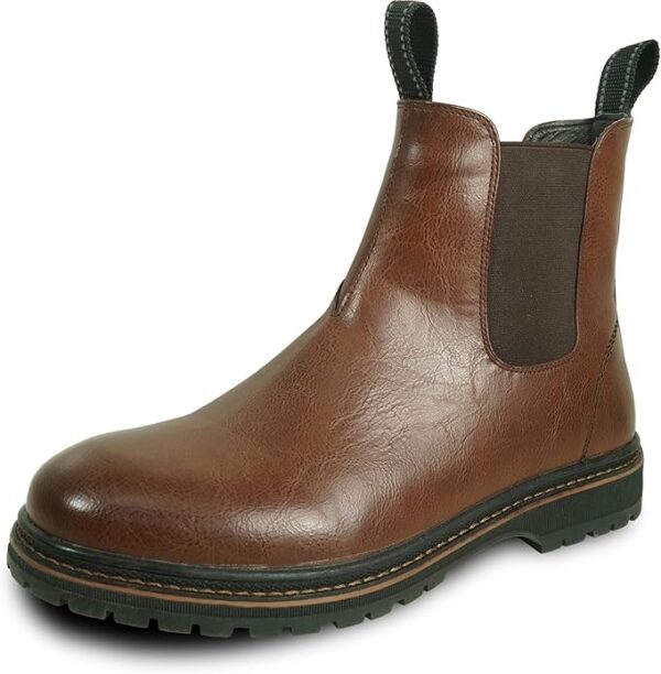 bravo! Bottes MARK d'hiver imperméables pour homme - Botte en fourrure à double glissières ou double élastiques, noir/marron