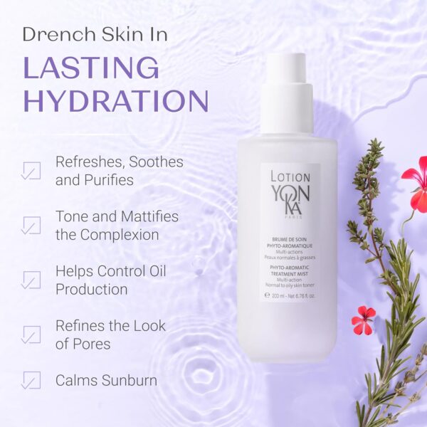 Lotion Yon-Ka NOS | Tonique hydratante pour le visage pour peaux normales à grasses | Brume rafraîchissante pour purifier et hydrater | Vaporiser aux huiles essentielles Quintessence – Image 7