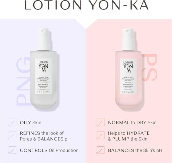 Lotion Yon-Ka NOS | Tonique hydratante pour le visage pour peaux normales à grasses | Brume rafraîchissante pour purifier et hydrater | Vaporiser aux huiles essentielles Quintessence – Image 5