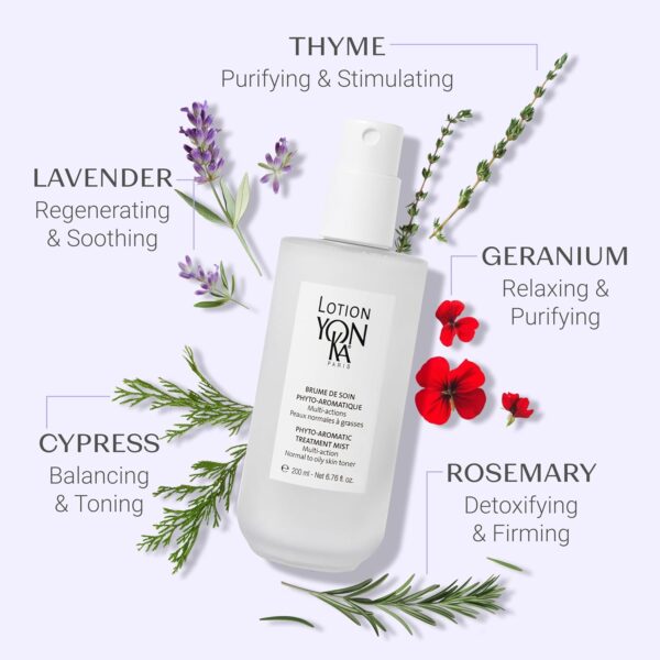 Lotion Yon-Ka NOS | Tonique hydratante pour le visage pour peaux normales à grasses | Brume rafraîchissante pour purifier et hydrater | Vaporiser aux huiles essentielles Quintessence – Image 2