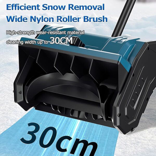 Pelle à Neige électrique, Pelle à Neige sans Fil avec 2 Batteries, Largeur de Nettoyage 32 cm, avec Direction réglable et Poteau télescopique, Distance de Projection de 25', pour Le déneigement – Image 7