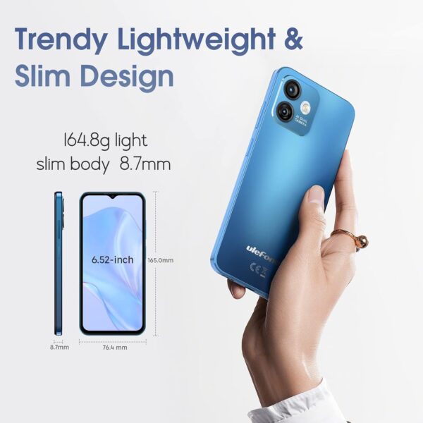 Ulefone Note 16 Pro (16 Go + 256 Go), smartphone débloqué Android 13, appareil photo principal 50 MP, écran HD+ Waterdrop de 6,5", processeur 8 cœurs, batterie 4400 mAh, téléphone portable débloqué – Image 10