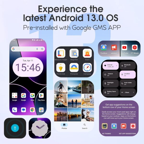 Ulefone Note 16 Pro (16 Go + 256 Go), smartphone débloqué Android 13, appareil photo principal 50 MP, écran HD+ Waterdrop de 6,5", processeur 8 cœurs, batterie 4400 mAh, téléphone portable débloqué – Image 9